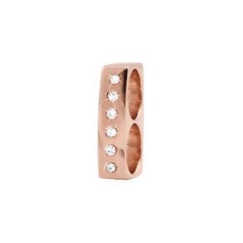 Double charm Sapphires, rosa forgyldt charm fra Christina køb det billigst hos Guldsmykket.dk her